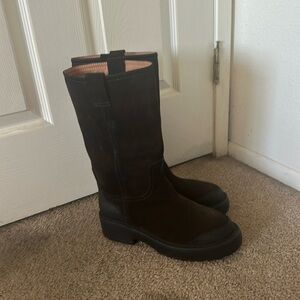 NWOT JEFFREY CAMPBELL LEATHER (GENUINE LEATHER) WYBIE BOOTS SZ 9.5